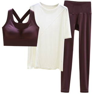 水滴美背瑜伽服女夏季薄款宽松遮肉显瘦健身运动普拉提套装高级感