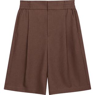 播西装短裤女夏季小个子气质通勤休闲五分裤DDR2KD5642