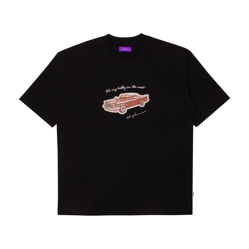 WHYDMERO纯棉宽松复古车主题TEE