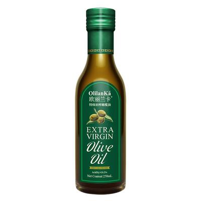 欧丽兰卡100%特级初榨橄榄油258ml 进口低健身脂食用油官方正品纯