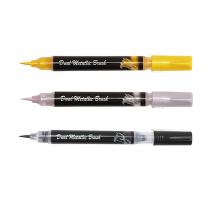 彩色荧光秀丽笔软头闪光毛笔金色银色蝴蝶笔手账婚书抄经笔墨汁小楷金粉爆闪书法荧光笔鎏金柔绘笔绘画描金笔