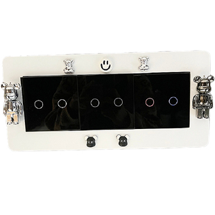 定制可视门铃边框卡通轻奢熊开关贴保护套贴墙贴插座装饰遮丑创意