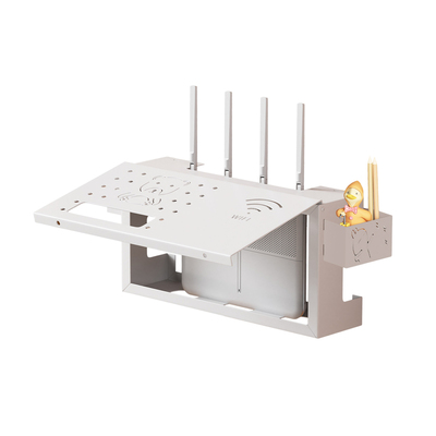 路由器wifi壁挂式放置架机顶盒收纳盒置物架电视机顶盒光猫免打孔