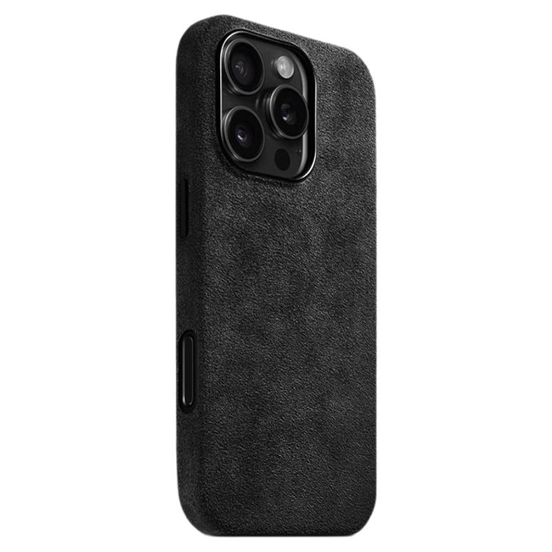 iPhone16Pro磁吸翻毛皮手机壳