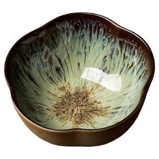 景德镇陶瓷窑变个人品茗杯单杯日式手工粗陶小杯功夫茶具普洱茶杯