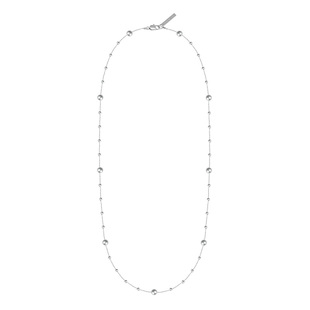 s925银灰满天星巴洛克珍珠项链长款毛衣链轻奢叠戴颈链26年新款