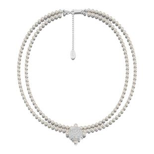 【6折】Dare买手店 Toggler 正品 蕾丝宝石双层珍珠项链小众首饰