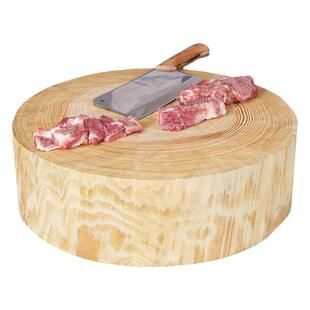 圆形松木砧板整块加厚商用菜墩实木家用厨房墩头抗菌切菜板商用