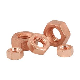 T2紫铜螺母/红铜六角螺帽导电传电螺丝母M3M4M5M6M8M10M12M14GH