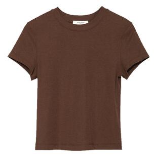 Carolingian極简!舒适柔感天丝+棉高弹塑身显瘦短款T恤2025