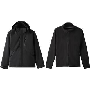 三福外套女2025新款秋季时尚保暖宽松可拆卸三合一两件套外套女装