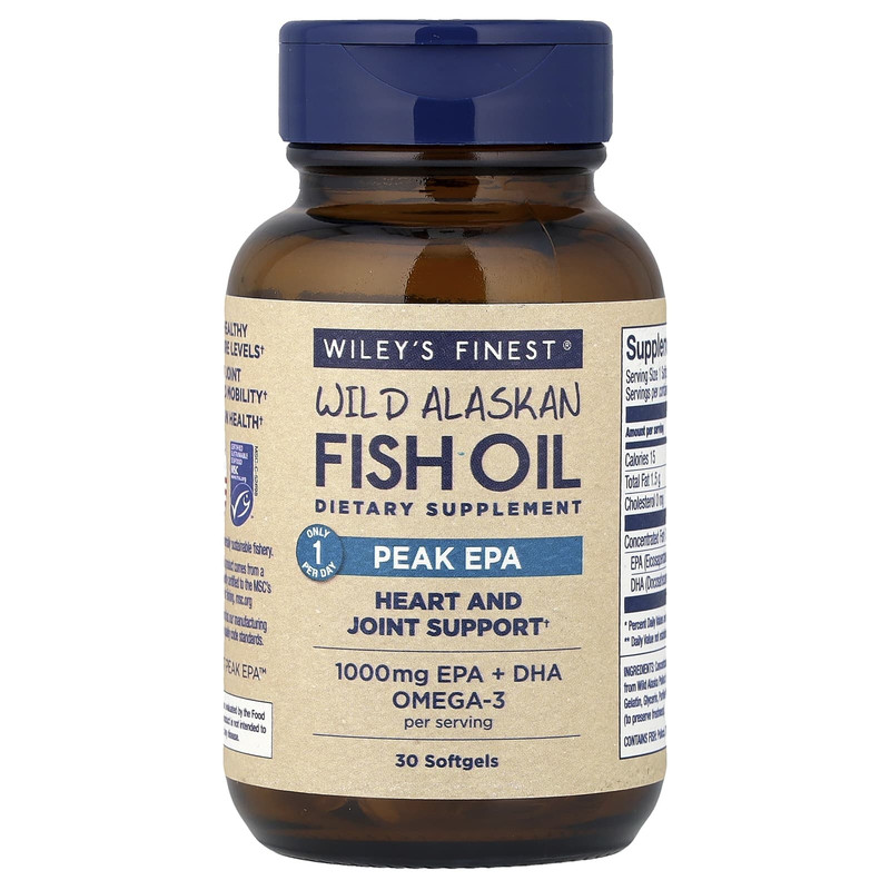 Wiley'sFinest阿拉斯加深海浓缩鱼油心血