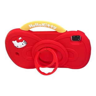 红色蝴蝶结kt猫旋转支架适用iPad11保护壳2025新款11寸可爱苹果ipad9保护套mini7硅胶ipadair4/5软10代平板套