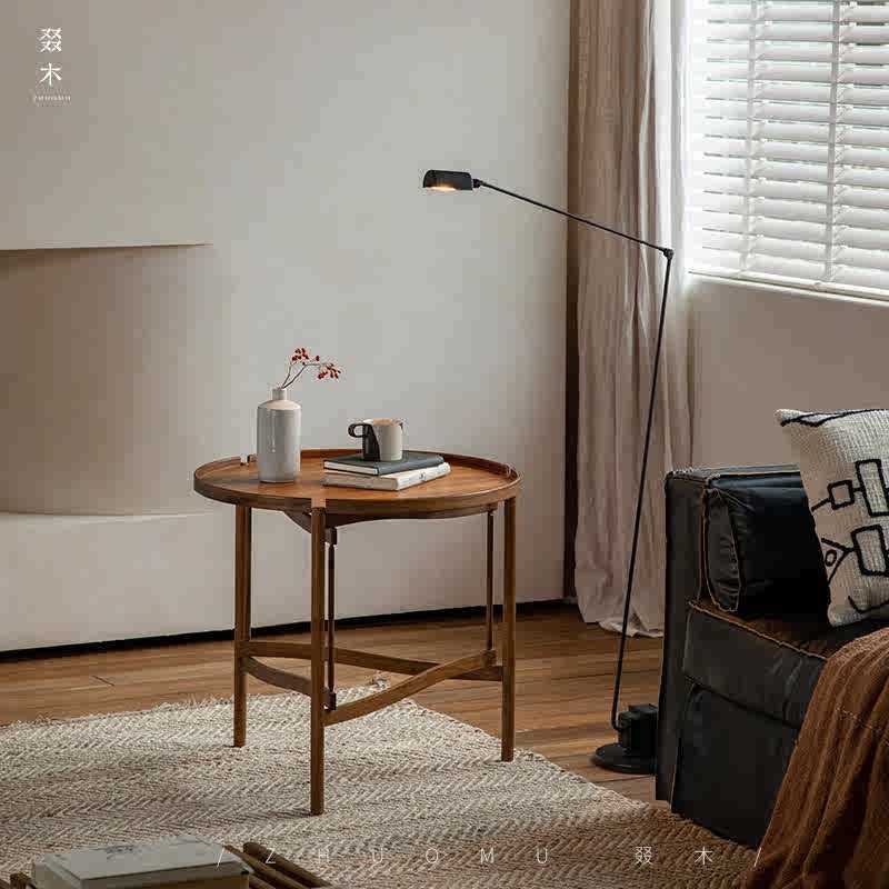 叕木|中古复刻/中古实木托盘桌可拆卸多用复古设计茶几角几边几