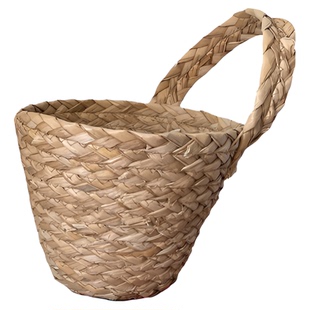 (拍一发二)草编壁挂花篮花筐挂墙篮子挂篮插花编织阳台挂花盆