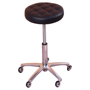 旋转升降圆凳美发美甲理发店专用加高滑轮椅子工作凳防缠发大工凳