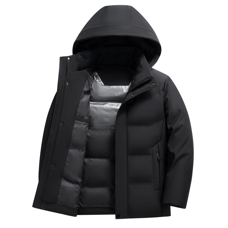 中老年爸爸装冬季加厚商务羽绒服