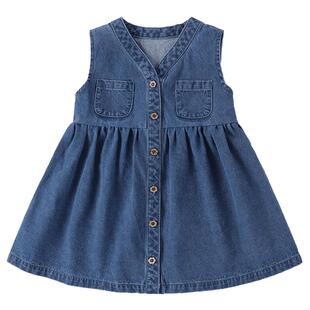 女童连衣裙春装小女孩衬衫2026新款衣服女宝牛仔裙背带裙春季穿搭