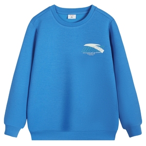 安踏儿童针织套头衫2024年春季新款男女大小童亲肤柔软休闲款卫衣