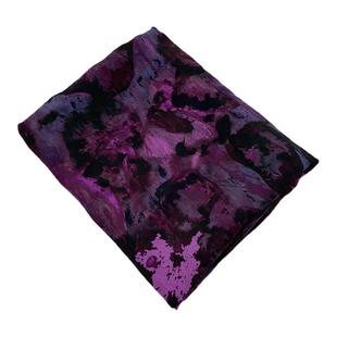 布艺岛 紫黑色晕染全棉乔其纱雪纺面料 衬衫连衣裙汉服布料diy