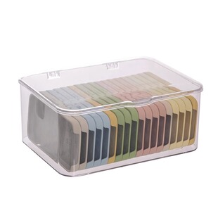 手机壳收纳盒带盖防尘桌面抽屉存放杂物整理宿舍神器透明储物盒子