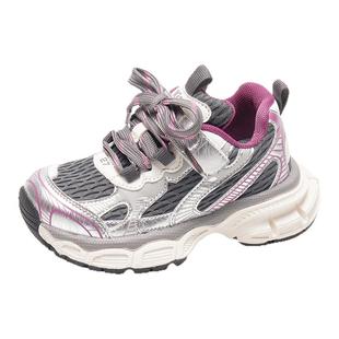 小米步女童运动鞋2025秋冬新款儿童加绒鞋子男童跑步鞋二棉老爹鞋