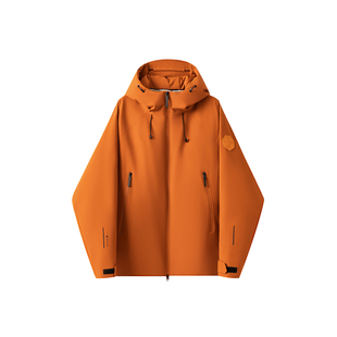 威廉福克斯冬季三防户外透气冲锋衣连帽羽绒服登山外套保暖夹克男