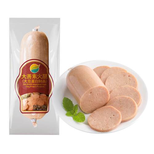 【齐善 大善素火腿】佛家纯素大豆蛋白肠素肉香肠素食旗舰店官网