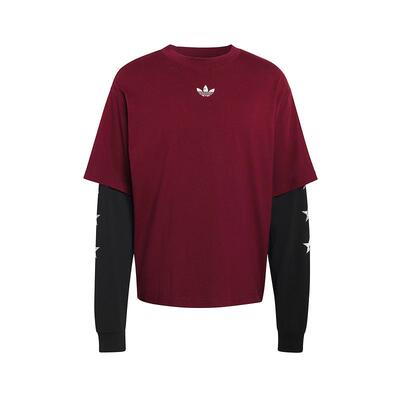 Adidas阿迪达斯三叶草男装2025秋季新款DOUBLE TEE长袖T恤KF1869