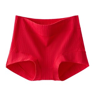 高腰内裤女士过肚脐2026新款纯棉本命年红色胖mm中老年三角裤头