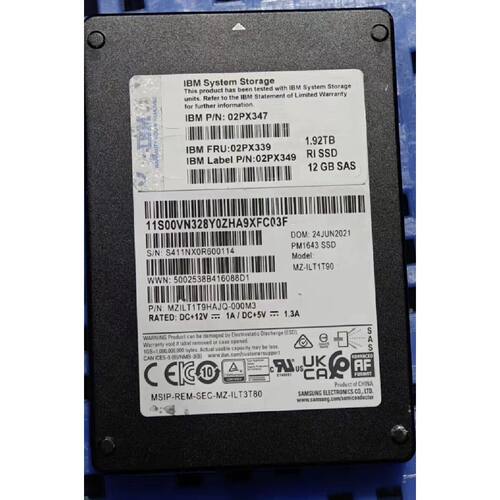 【议价】02PX339 1.92T PM1643 SSD