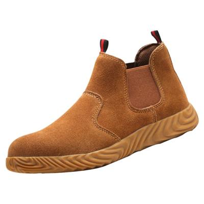 【牛皮防烫】电焊工一脚蹬劳保鞋