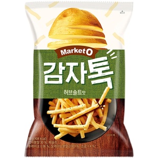 韩国进口零食 好丽友market o酸辣椒盐黄油鱿鱼味膨化土豆脆薯条