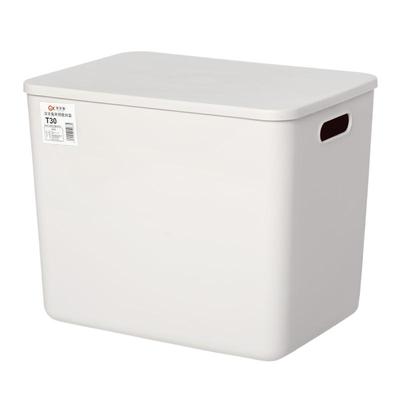 手提带盖塑料防尘杂物收纳箱家用