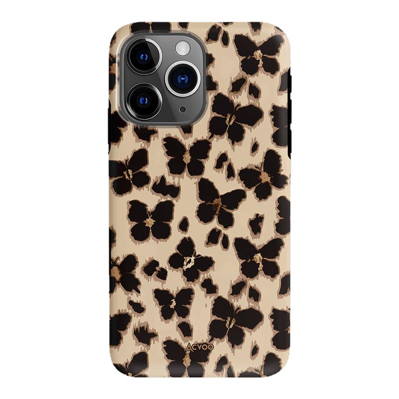Acvoo暮色蝶踪黑色蝴蝶豹纹iPhone17Promax保护16适用于苹果15手机壳14防摔壳13不褪色12可水洗全包