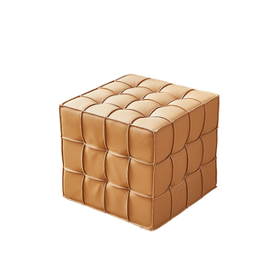 家逸客厅沙发凳魔方凳家用方块凳入户换鞋凳创意矮凳皮墩子脚踏凳