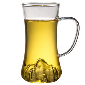 耐热女士办公室透明带把喝水杯
