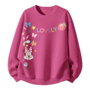 迪士尼女童卫衣春秋款2025新款女孩洋气好看流行米妮衣服儿童秋装