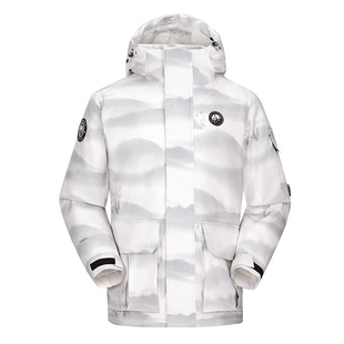 熊猫户外连帽鸭绒羽绒服外套登山徒步保暖防水滑雪新款秋冬