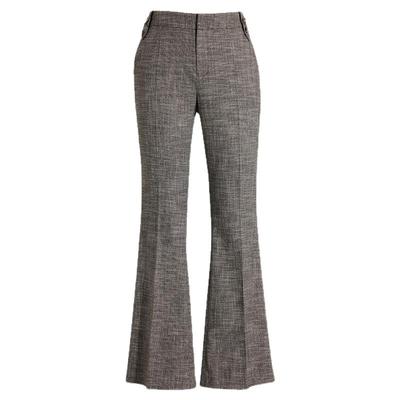 LANDI微喇叭裤女新款修身花纱高腰显瘦小个子休闲长裤