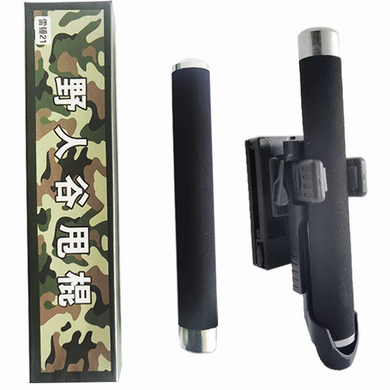 野人谷自锁伸缩三节棍便携应急