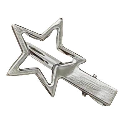 银色五角星发饰金属发夹甜酷