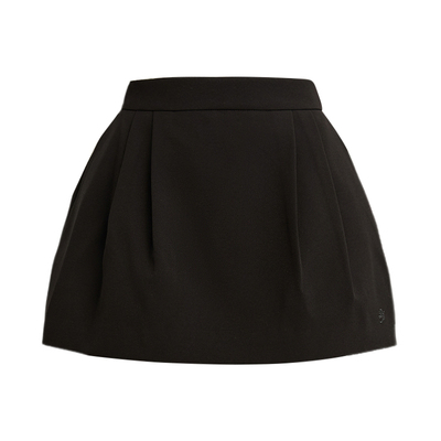 DPLAY2025秋季新款黑色半身裙女时尚流行洋气花苞裙短款裙子短裙