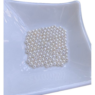 2-3-4-5mm天然淡水圆形通孔强光珍珠diy首饰镶嵌小颗粒半孔散珠白