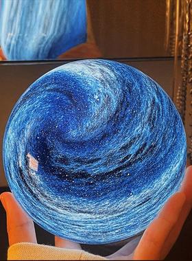 星球灯桌面摆件玻璃月球灯小夜灯氛围家居卧室毕业礼物房间装饰品