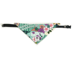 和风唐草纹口水巾和风樱花宠物纯棉猫狗狗配饰柴犬三角巾围脖领巾