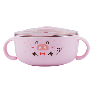 Richell利其尔不锈钢注水碗注水餐盘宝宝辅食碗儿童餐具分格盘