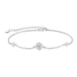 周大生玫瑰星云手链纯银S925轻奢高级女手饰生日礼物送女友情人节