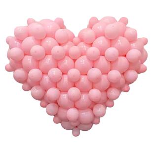 马卡龙心形立体爱心气球双面节日店铺装饰生日派对惊喜布置尾巴球