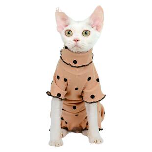 无毛猫衣服四脚德文猫咪护肚子打底衫冬可爱宠物司芬克斯小猫衣服